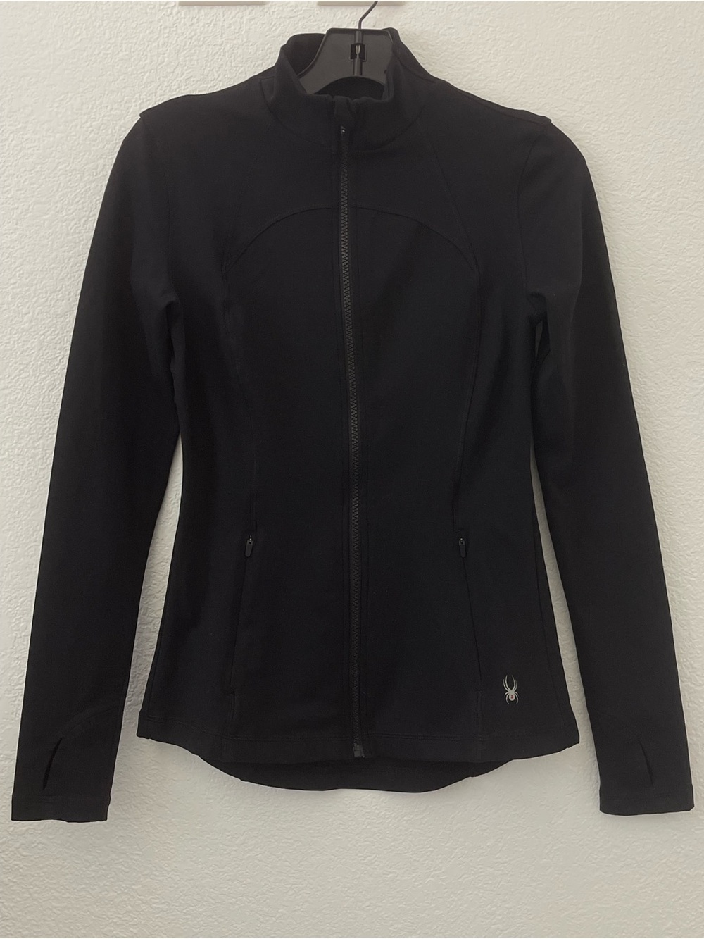 Spyder Women's Black Slim Fit Full-Zip Utility Jacket